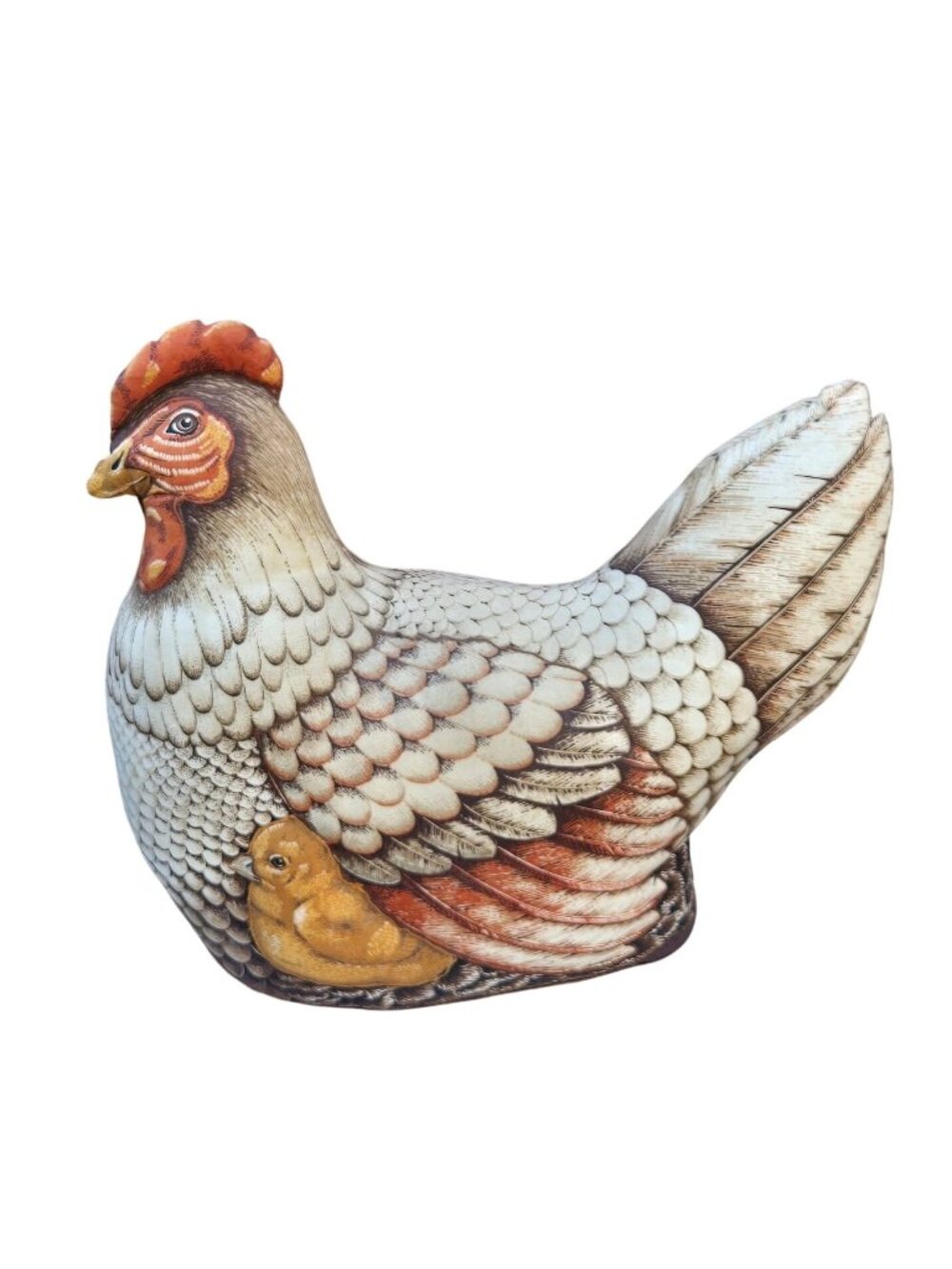 Chicken Hen Chick Cloth Doorstop Farmhouse Rustic Home Décor Vintage Weighted